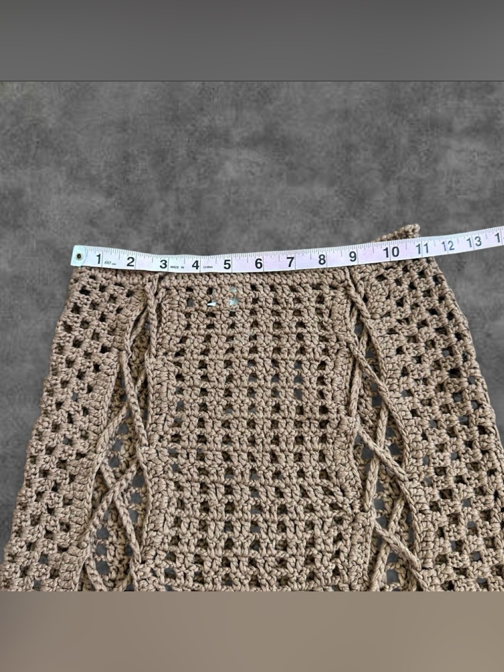 Tan Crochet Mini Skirt - Picture 5 of 5